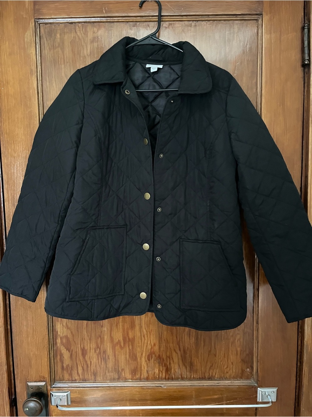J. Jill Black Quilted Puffer Jacket - Picture 3 of 5